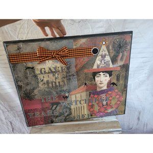 Shabby chic Halloween home‎ picture decor witch fall kitchen